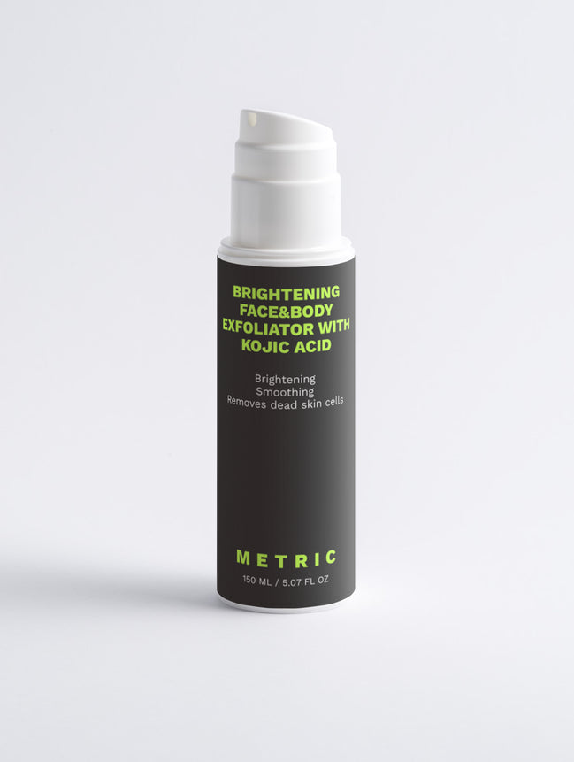 Men's Brightening Face & Body Exfoliator with Kojic Acid