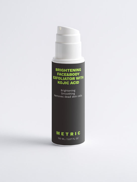 Men's Brightening Face & Body Exfoliator with Kojic Acid