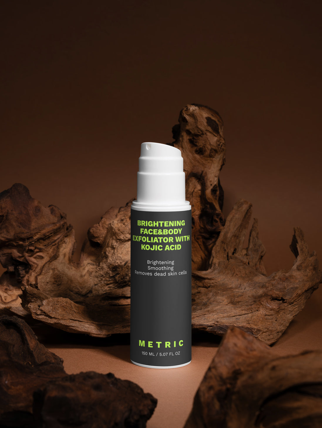 Men's Brightening Face & Body Exfoliator with Kojic Acid